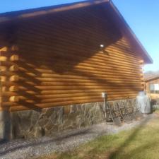 Soft washing a log cabin in gaffney sc 005
