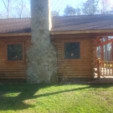 Soft Washing a Log Cabin in Gaffney, SC 7